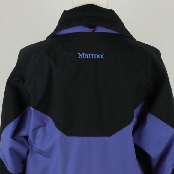 Marmot Women's Small Purple Black Hooded Water Resistant Shell Jacket - Picture 4 of 13